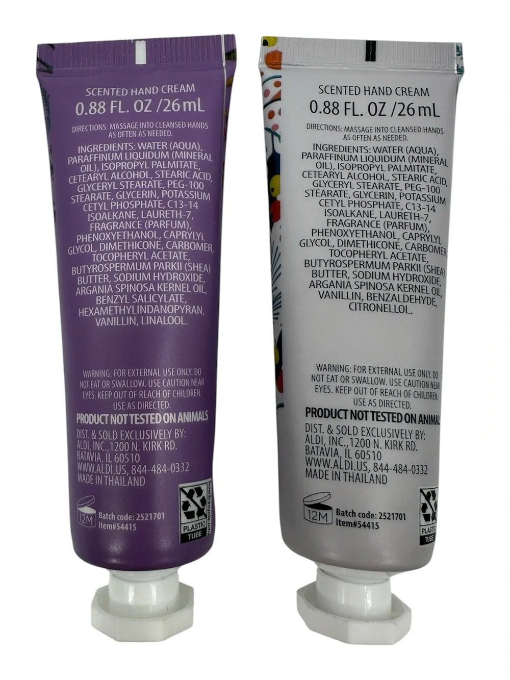Lacura Moisturizing Hand Cream LOT of 2 Vanilla Spice Warm Coconut 0.88fl oz